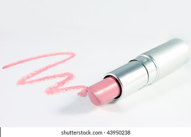 pink lipstick writing