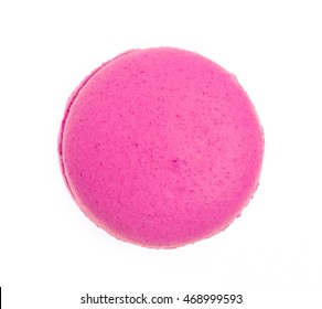 Pink Macaron Isolated On White Background