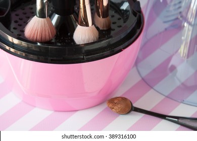 Pink Makeup Brush Cleaner