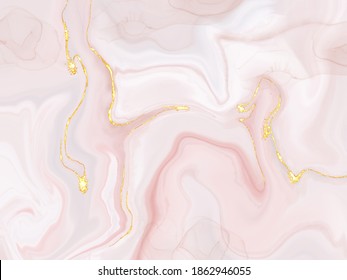 Pink marble with gold sparkling background. - Shutterstock ID 1862946055