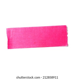 Pink Matte Cloth Tape Isolated On White