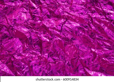 Pink Metallic Color Creased Paper Background Texture