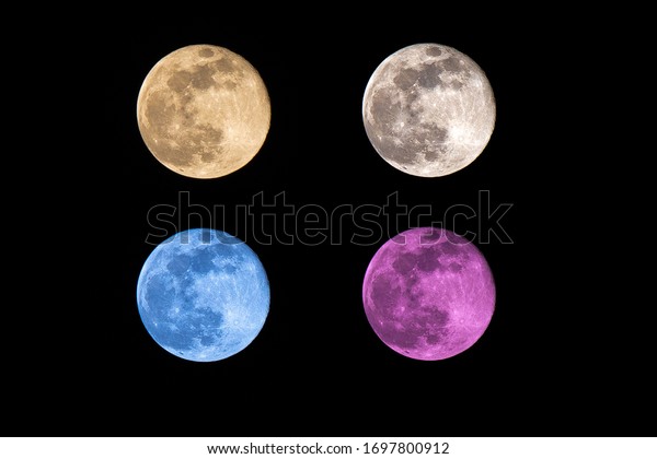 Pink Moon is the name of the full moon\
in April. Photos taken at night cause noise\
grain.