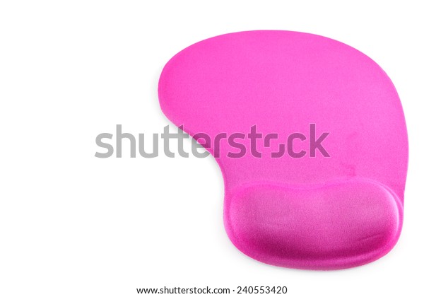 pink mouse mat with wrist support