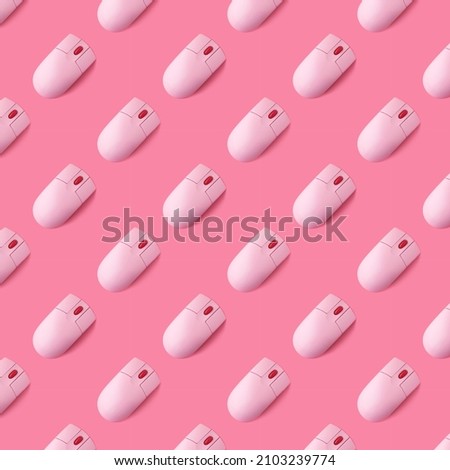 pink mouse pattern on pink background