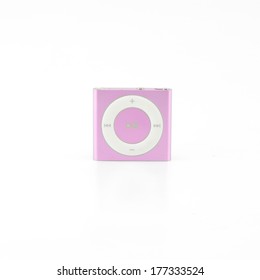 Pink Mp3 Player Isolated On White Background