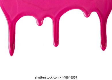 Pink Nail Polish Drops Isolated On Stock Photo 448848559 | Shutterstock