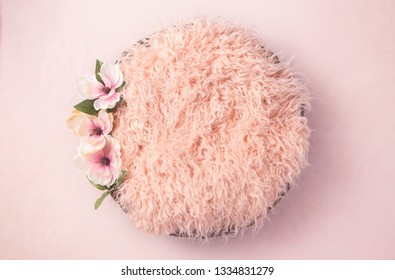 Pink Newborn Digial Backdrop for Photgraphers with Magnolia Blooms