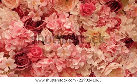 pink and old rose artificial flower background