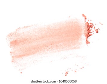 Pink Orange Eyeshadow And Blush Brush Stroke