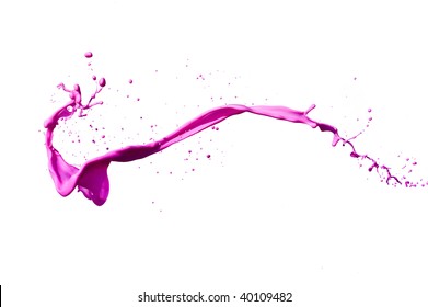 Pink Paint Splashing