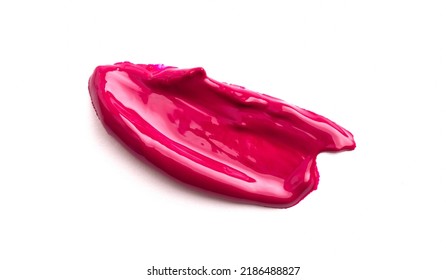 Pink Paint Swatch Isolated On A White Background