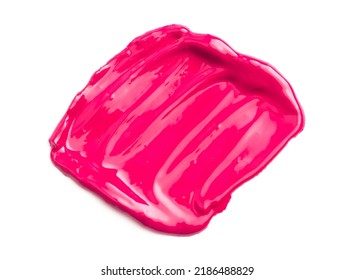 Pink Paint Swatch Isolated On A White Background