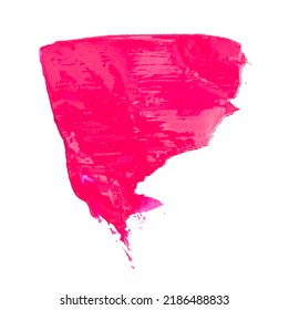 Pink Paint Swatch Isolated On A White Background