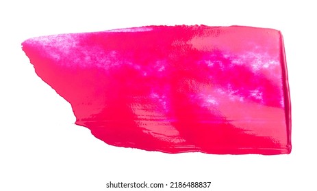 Pink Paint Swatch Isolated On A White Background