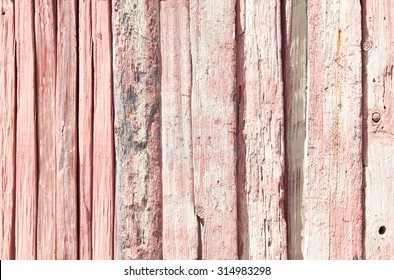 Pink Painted Weathered Wood Boards 
