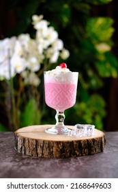 Pink Panther Cocktail With Decoration