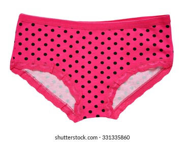 Pink panties for girls / studio photography of womens panties - isolated on white background