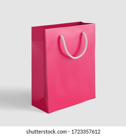 pink paper bag isolated on white background - Powered by Shutterstock