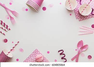 Pink Party Background With Copy Space