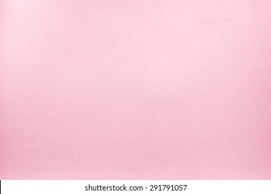 Pink Pastel Color Paint On Cement Wall, Texture Background.