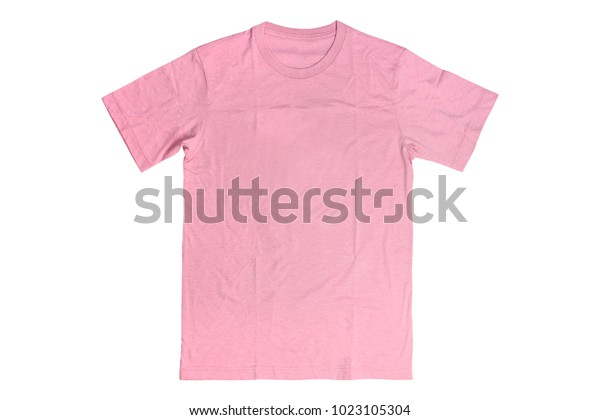 Pink Pastel Tshirt On White Background Stock Photo (Edit Now) 1023105304