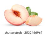 Pink Peach isolated on white background