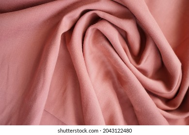 Pink Peach Rayon Fabric Perfect For Summer Dress