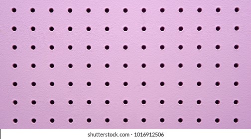 Pink Pegboard Holes