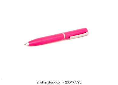 Pink Pen Isolated On White/Pink Pen