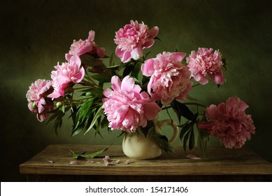 Pink Peonies Still Life