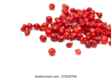 Pink Peppercorns, Dried Berries Of  Peruvian Peppertree