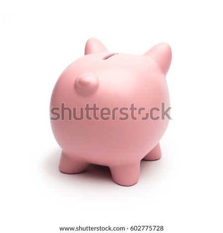 Pink Piggy Bank from behind