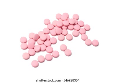 Pink Pills Tablets Medicine On White Stock Photo 546928354 | Shutterstock