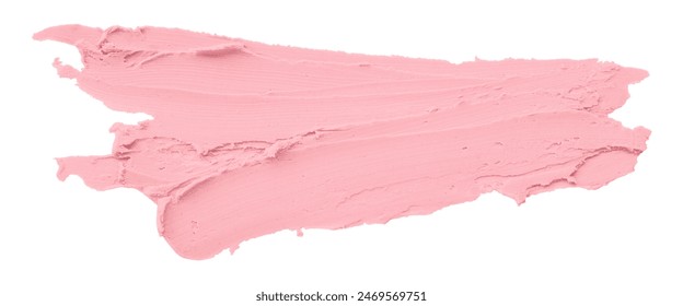 Pink plasticine brush isolated on white background.