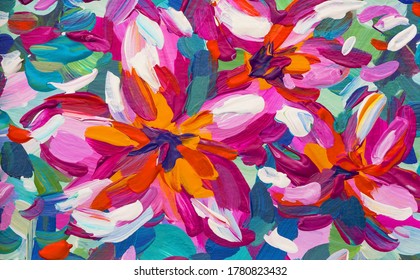 Pink Plumeria Flower Painting - Tropical Painting Art - Brush Painting Nature