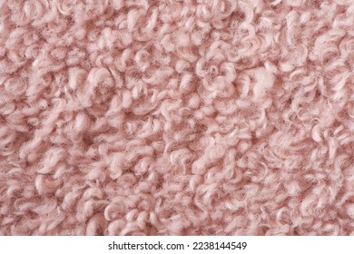 pink plush fleece fabric texture background , background pattern of soft warm material - Shutterstock ID 2238144549