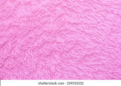 Pink Plush Or Wool Texture