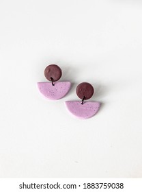 Pink Polymer Clay Earrings Hand Made