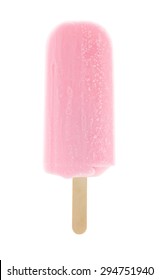 Pink Popsicle Isolated On A White Background