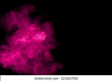 Explosión polvo rosa sobre