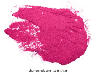 Pink Powder On White Background