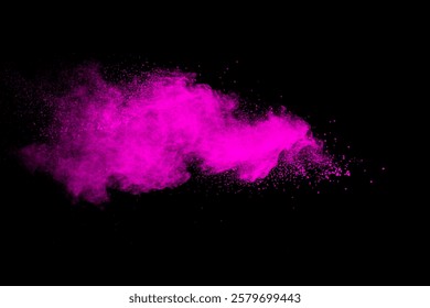 Pink powdery substance in the air