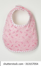 Pink Printed Baby Bib