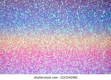 Pink Purple And Blue Glitter Texture, Shiny Sequins Abstract Background With Blur. Party Baby Blur Glitter Texture Background