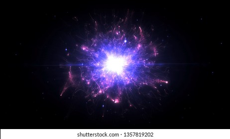 Pink & purple futuristic space particles  in bright round energy structure. space orb VFX design element. Abstract colorful lights background animation energy ray of power electric magnetic. - Shutterstock ID 1357819202