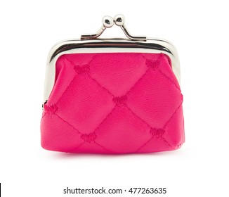 Pink Purse On White Background