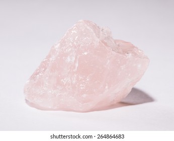 Pink Quartz On Neutral Background