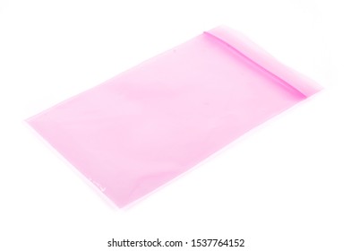 Pink Resealable Electro Static Dissipative Material Bag For Electronics And Medical Applications