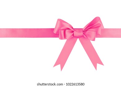 Pink Bow Realistic Shiny Satin Ribbon Stock Vector (Royalty Free ...